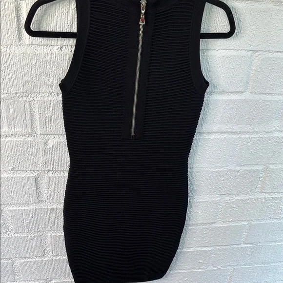 Torn by Ronny Kobo Knitwear Scuba Ribbed Black Bodycon Dress sz S - Picture 6 of 6